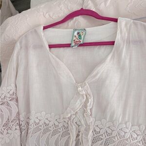 Johnny Was pink blouse